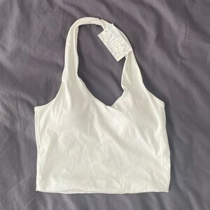 NWT Klassy Network White Halter Brami Tank Top